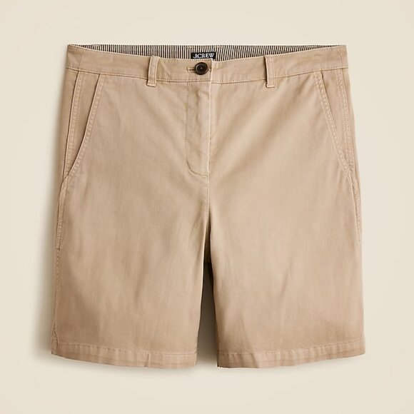 J. Crew Women's 7" heritage chino short‎ Size 6 Light Khaki Color - Picture 2 of 11